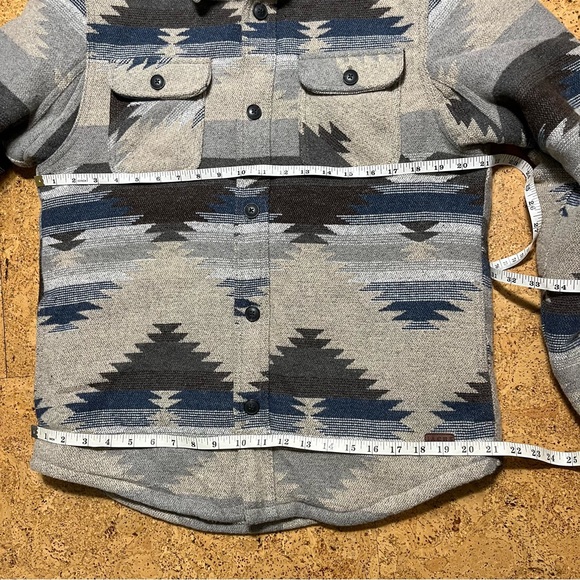 Jachs New York Men’s Aztec Sherpa Lined Button Down Shirt Jacket Shacket Sz S - Picture 15 of 16